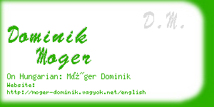 dominik moger business card